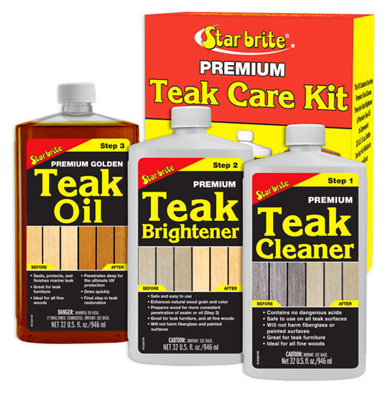 STAR BRITE&REG; TEAK CARE KIT THREE 32 OZ BOTTLES