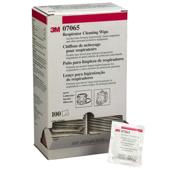 3 M CLEANING WIPES ALCOHOL FREE FOR RESPIRATORS (BY EACH)