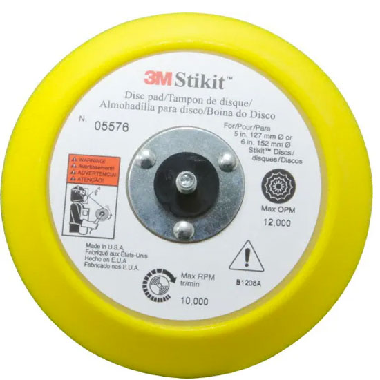 3M STICKIT STANDARD DISC PAD 6" X 5/16 UNF EXTERNAL THREAD