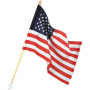 US FLAG SET 2-1/2' X 4' FLAG WITH 5FT POLE AND 2 POSITION NYLON BRACKET