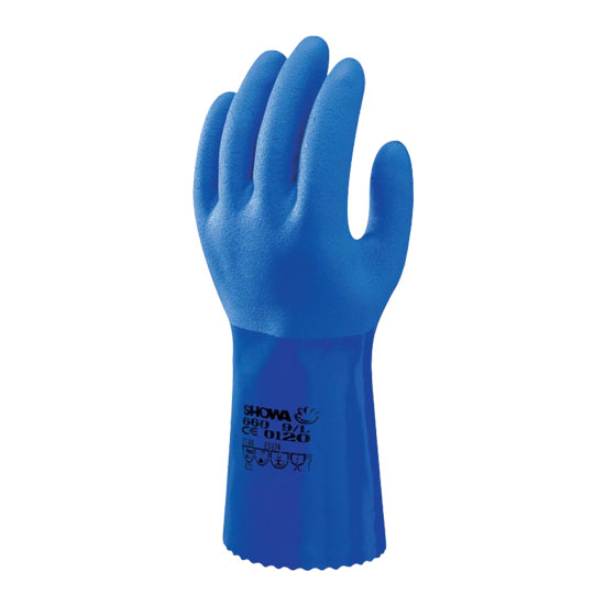 ATLAS GLOVE SUPER FLEX RUBBER TRIPLE DIPPED BLUE MEDIUM (CASE OF 72)