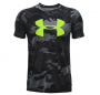 UNDER ARMOUR BIG LOGO GRAPHIC T-SHIRT BLACK CAMO BOYS X-SMALL