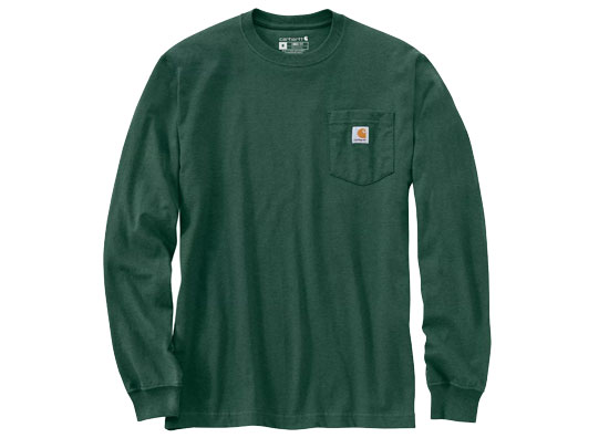 CARHARTT LONG SLEEVE SHIRT ANTLER GRAPHIC NORTH WOODS HEATHER SMALL