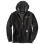 CARHARTT FULL-ZIP AUTHENTIC GEAR GRAPHIC HOODIE BLACK 2X-LARGE