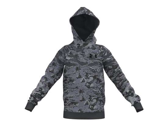 UNDER ARMOUR RIVAL FLEECE GRAY CAMO YOUTH XSMALL