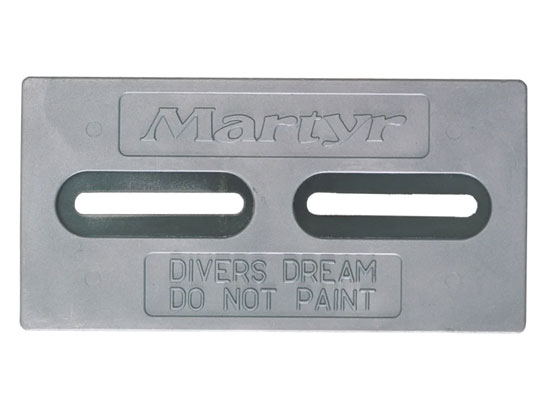 ZINC HULL BOLT ON 8.3 LB 6"X12"X1/2" DIVERS DREAM