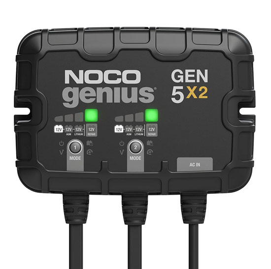 NOCO GEN5X2 2-BANK (5AMP PER BANK) BATTERY CHARGER/MAINTAINER