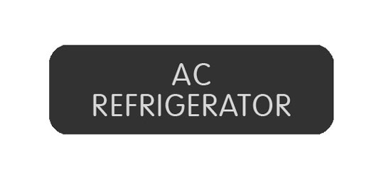 BLUE SEA 8063-0016 LABEL AC REFRIGERATOR LARGE FORMAT STYLE