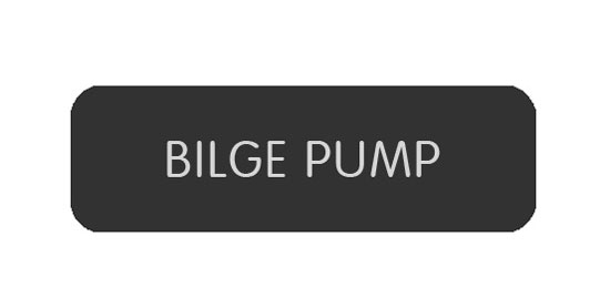 BLUE SEA 8063-0061 LABEL BILGE PUMP LARGE FORMAT STYLE