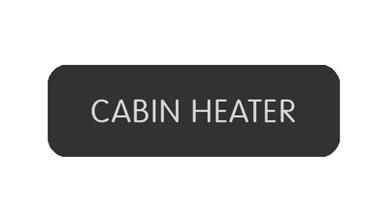 BLUE SEA 8063-0085 LABEL CABIN HEATER LARGE FORMAT STYLE