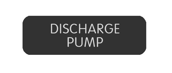 BLUE SEA 8063-0137 LABEL DISCHARGE PUMP LARGE FORMAT STYLE