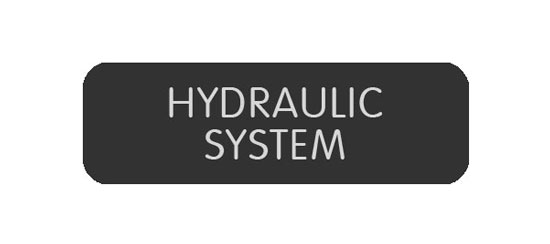 BLUE SEA 8063-0273 LABEL HYDRAULIC SYSTEM LARGE FORMAT STYLE