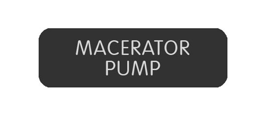 BLUE SEA 8063-0308 LABEL  MACERATOR PUMP LARGE FORMAT STYLE