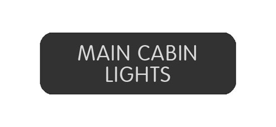 BLUE SEA 8063-0312 LABEL MAIN CABIN LIGHTS LARGE FORMAT STYLE