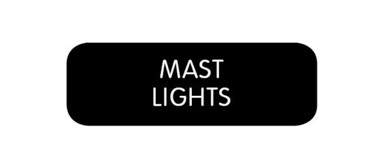 BLUE SEA 8063-0316 LABEL MAST LIGHTS LARGE FORMAT STYLE