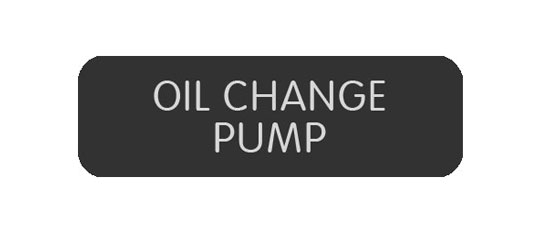 BLUE SEA 8063-0331 LABEL OIL CHANGE PUMP LARGE FORMAT STYLE