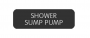 BLUE SEA 8063-0385 LABEL SHOWER SUMP PUMP LARGE FORMAT STYLE