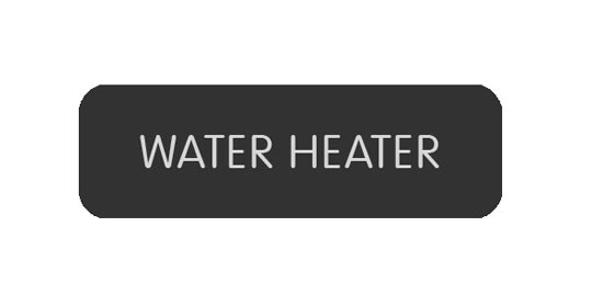 BLUE SEA 8063-0438 LABEL WATER HEATER LARGE FORMAT STYLE