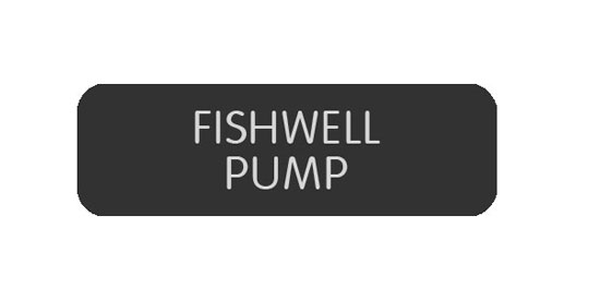 BLUE SEA 8063-0487 LABEL FISHWELL PUMP LARGE FORMAT STYLE