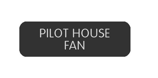 BLUE SEA 8063-0496 LABEL PILOT HOUSE FAN LARGE FORMAT STYLE