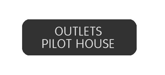 BLUE SEA 8063-0504 LABEL OUTLETS PILOT HOUSE LARGE FORMAT STYLE