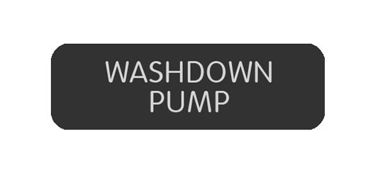 BLUE SEA 8063-0513 LABEL WASHDOWN PUMP LARGE FORMAT STYLE