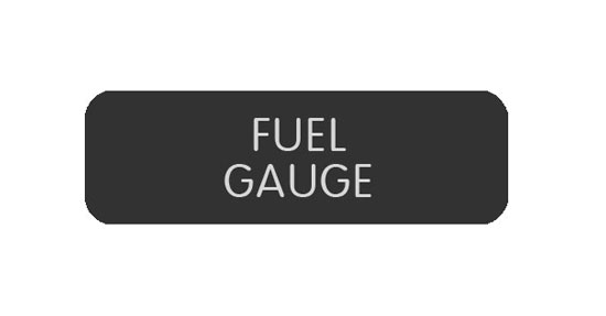 BLUE SEA 8063-0561 LABEL FUEL GAUGE LARGE FORMAT STYLE