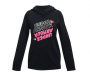 UNDER ARMOUR FLEECE HOODIE BLACK WITH CERISE LOGO GIRLS X-SMALL