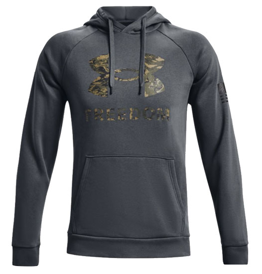 Mens grey discount under armour hoodie