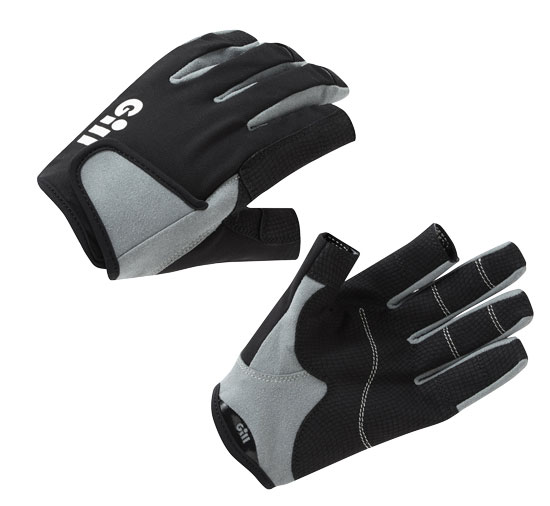 GILL DECKHAND 7053 SAILING LONG FINGER GLOVES BLACK/GRAY (XS - 2XL)