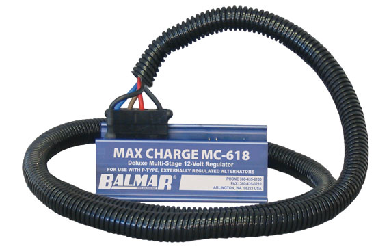 BALMAR MC618H MAX CHARGE MULTI-STAGE REGULATOR W/54" HARNESS-12V