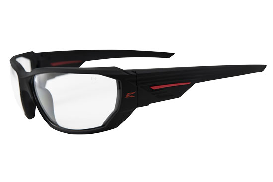 EDGE EYEWEAR XD411VS DAWSON MATTE BLACK FRAME/CLEAR VAPOR SHIELD LENS