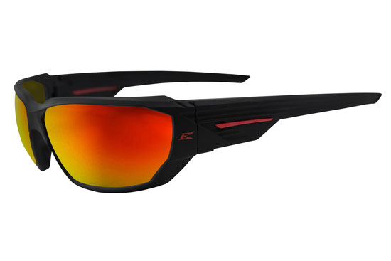 Edge XDAP419 Dawson Safety Glasses - Black Frame - Red Mirror Lens