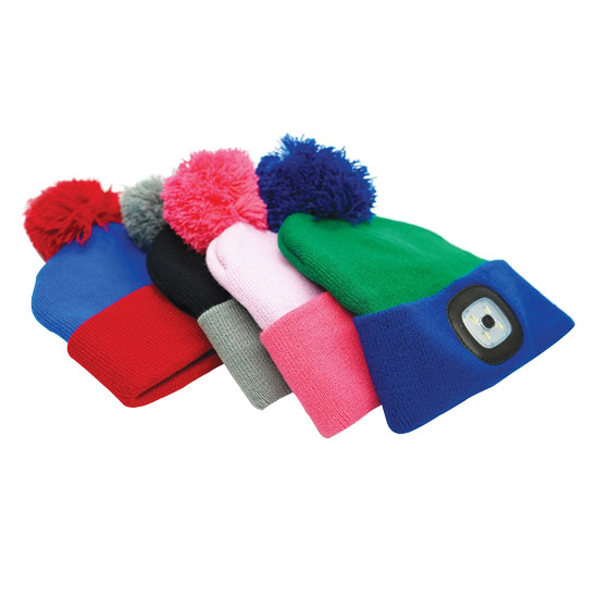 NIGHT SCOPE OWL KIDS LED BEANIE RECHARGEABLE ONE SIZE ASSORTED COLORS