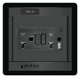 BLUE SEA 1499 PANEL 360 120V AC BLACK GFCI DUAL OUTLET