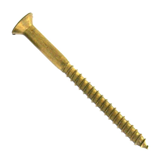 2 X 3/8 PHIL FLAT WOOD SCREW BRASS 1000 /CASE