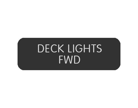 BLUE SEA 8063-0126 LABEL DECK LIGHTS FWD LARGE FORMAT STYLE