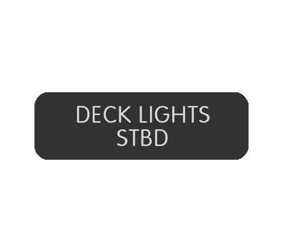 BLUE SEA 8063-0128 LABEL DECK LIGHTS STBD LARGE FORMAT STYLE