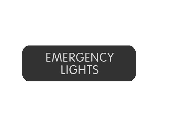 BLUE SEA 8063-0150 LABEL EMERGENCY LIGHTS LARGE FORMAT STYLE