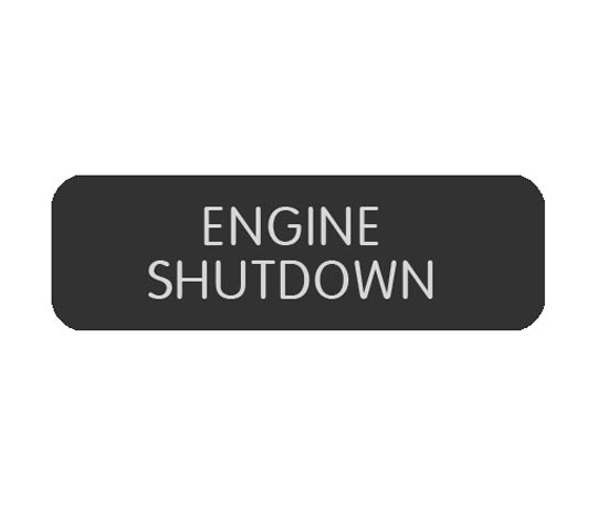 BLUE SEA 8063-0170 LABEL ENGINE SHUTDOWN LARGE STYLE FORMAT