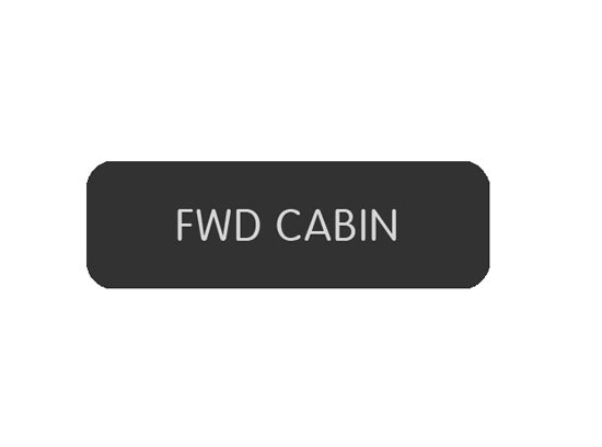 BLUE SEA 8063-0216 LABEL FWD CABIN LARGE FORMAT STYLE