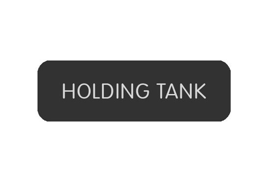 BLUE SEA 8063-0265 LABEL HOLDING TANK LARGE FORMAT STYLE