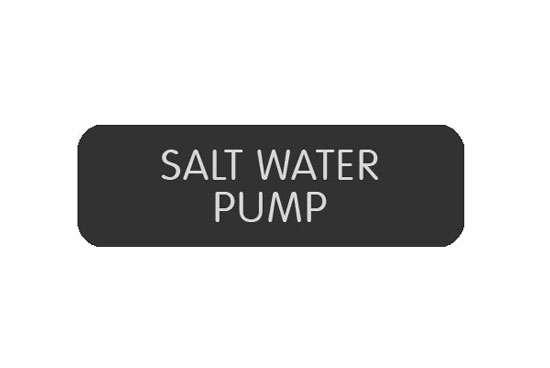 BLUE SEA 8063-0369 LABEL SALT WATER PUMP LARGE FORMAT STYLE