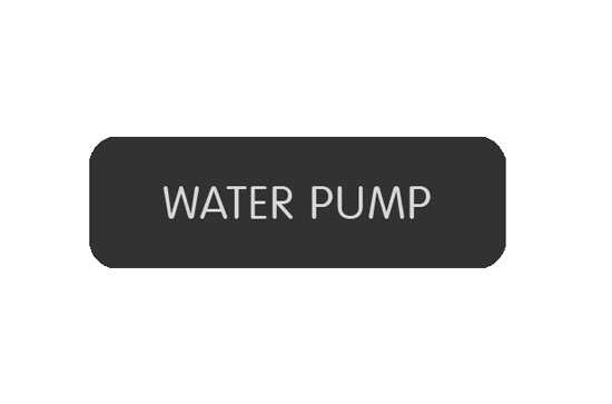 BLUE SEA 8063-0442 LABEL WATER PUMP LARGE FORMAT STYLE