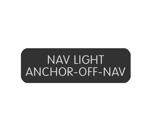 BLUE SEA 8063-0456 LABEL NAV LIGHT ANCHOR OFF NAV LARGE FORMAT STYLE