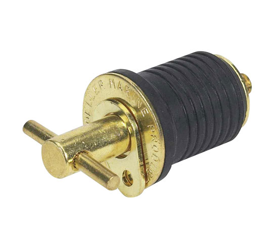 MOELLER DRAIN PLUG BRASS T-HANDLE 1.25" OD