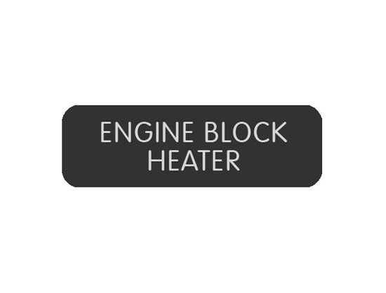 BLUE SEA 8063-0159 LABEL ENGINE BLOCK HEATER LARGE FORMAT STYLE