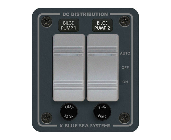 BLUE SEA 8664 CONTURA WATER-RESISTANT 12/24V DC BILGE PUMP CONTROL PANEL