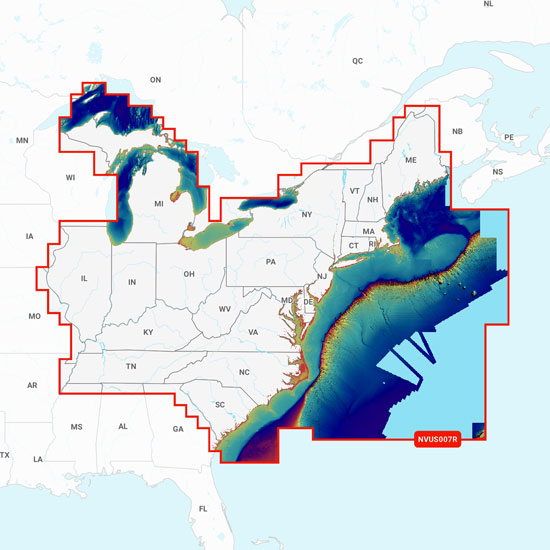 GARMIN NAVIONICS VISION+ CHART CARD US EAST