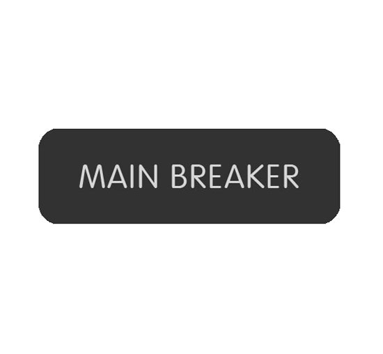 BLUE SEA 8063-0310 LABEL MAIN BREAKER LARGE FORMAT STYLE